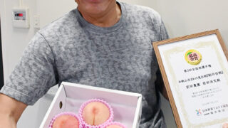 もも仙人　銅製 挑戦続け日本一に 前田農園の紀州白桃 | わかやま新報
