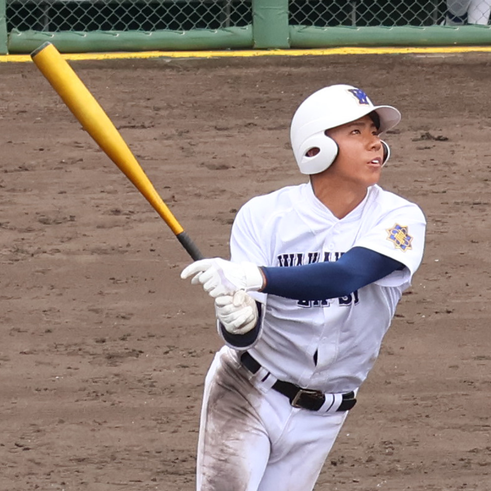 広角な打撃が持ち味の谷村選手（和歌山東高）