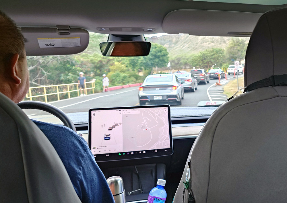 ライドシェアの車内から