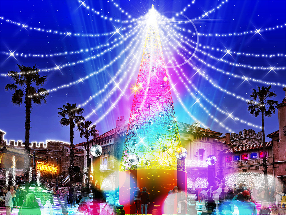 昨年より２㍍高くなった１８㍍のクリスマスツリー（イメージ、実行委員会提供）