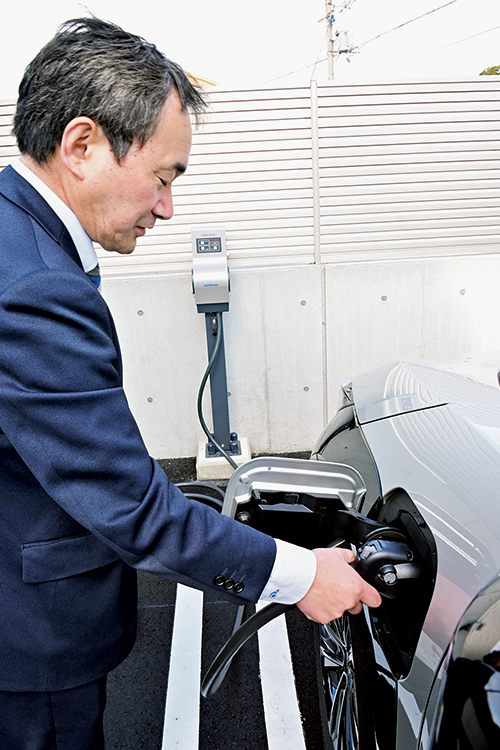 V2Hから給電機能車に充電する