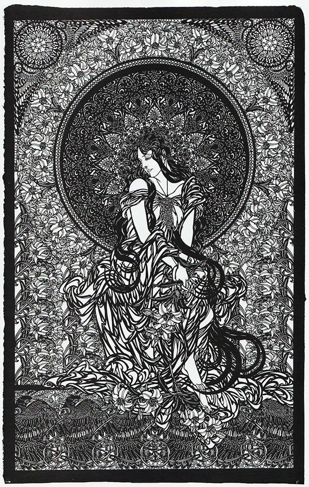 「寧―やすらぎ」（西陣織国際美術館提供）