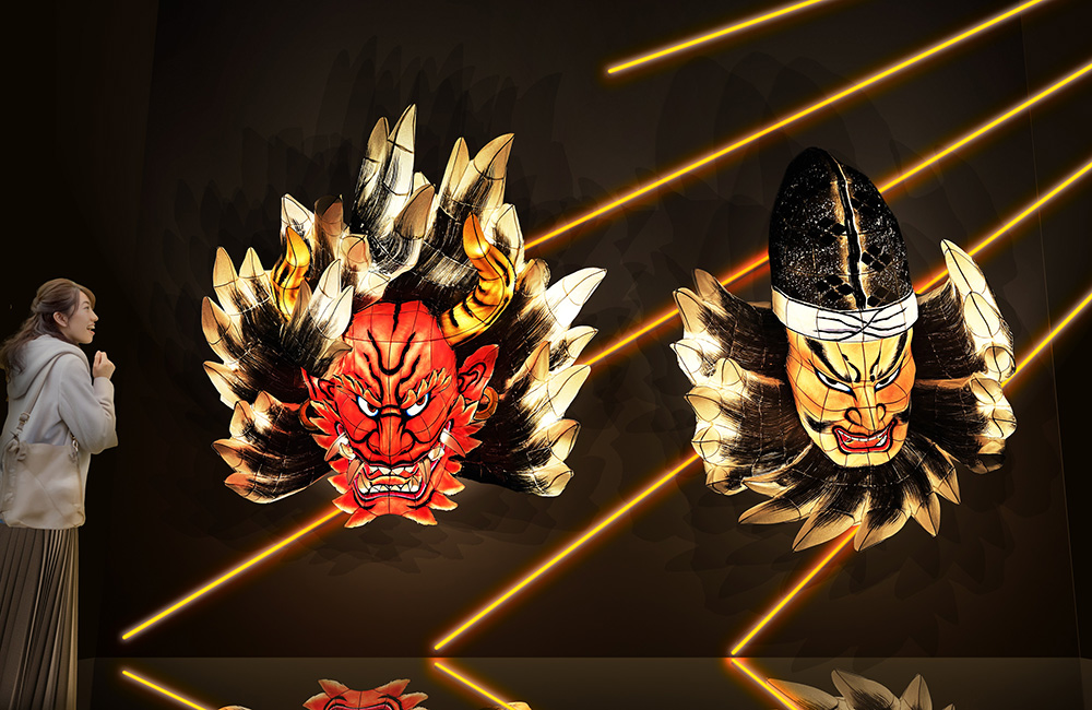 青森ねぶた祭より、高さ２㍍の作品（実行委員会提供）