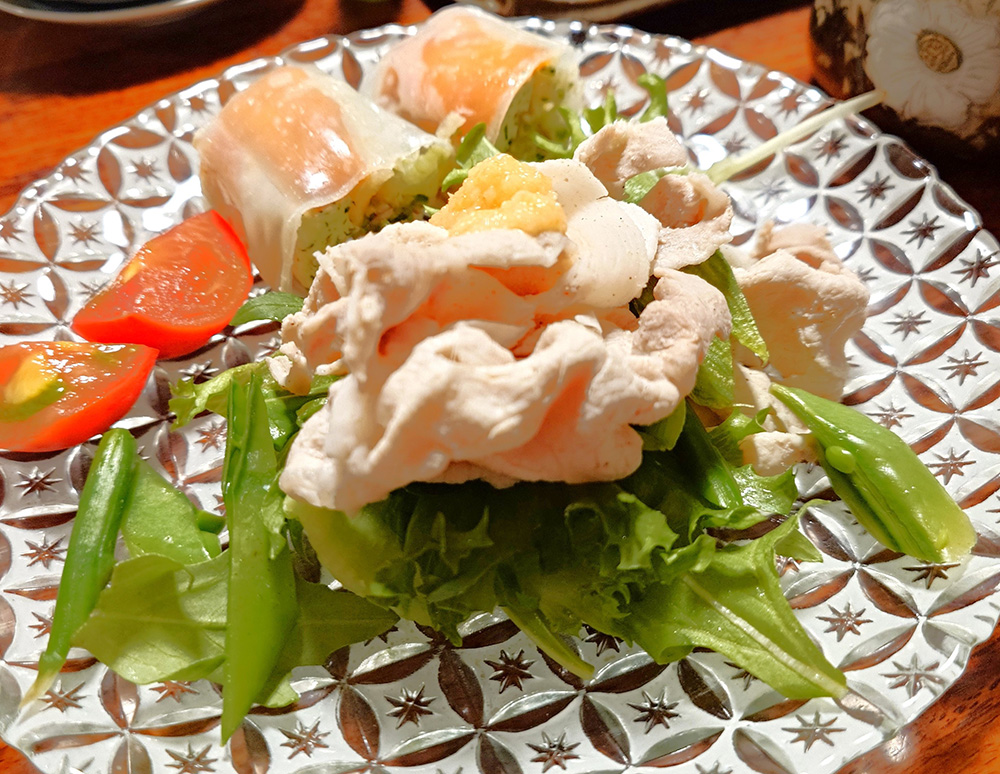 「きぬさや」を使ったサラダ