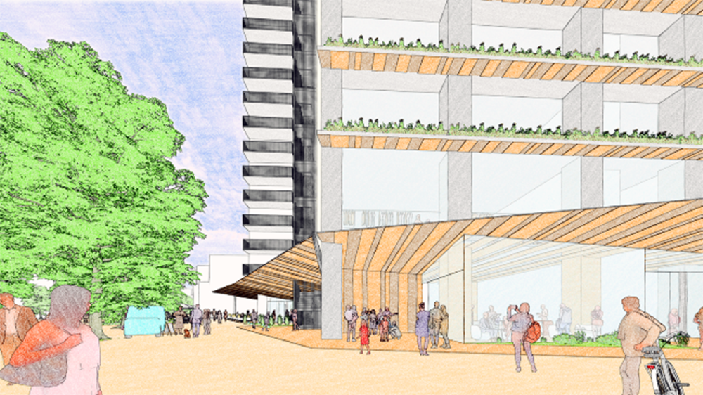 再開発する施設のイメージ（和歌山市駅前南地区市街地再開発準備組合提供）