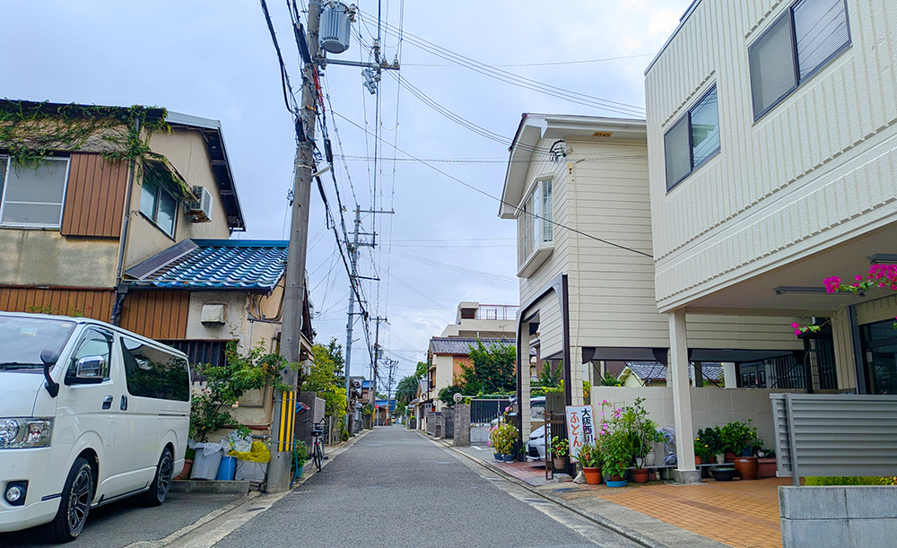 住宅地の価格上昇率１位となった「和歌山市小松原６丁目５番６７」付近