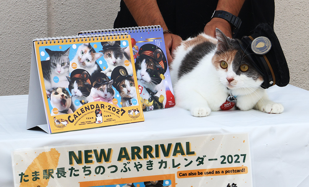 カレンダーをＰＲする「ろくたま」