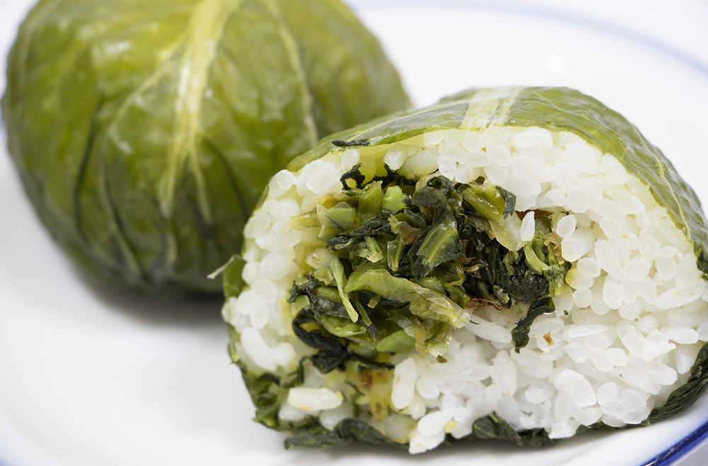 高菜が詰まった「めはり寿司」