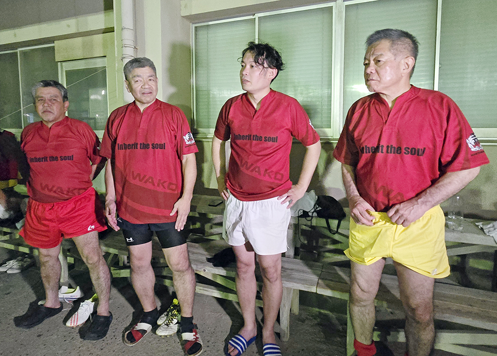 一族４人で出場する(左から)大田茂生さん、浩己さん、朝紀さん、朝之さん